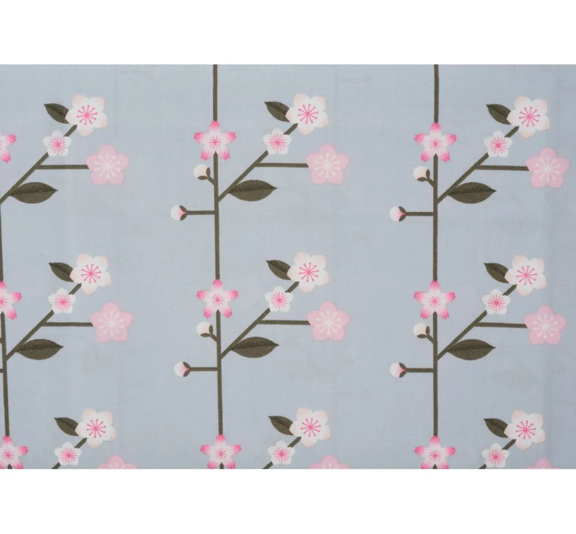 Clearance Rico Design Baumwoll-Stoff Popeline "Sakura Zweige Smoke Blue"