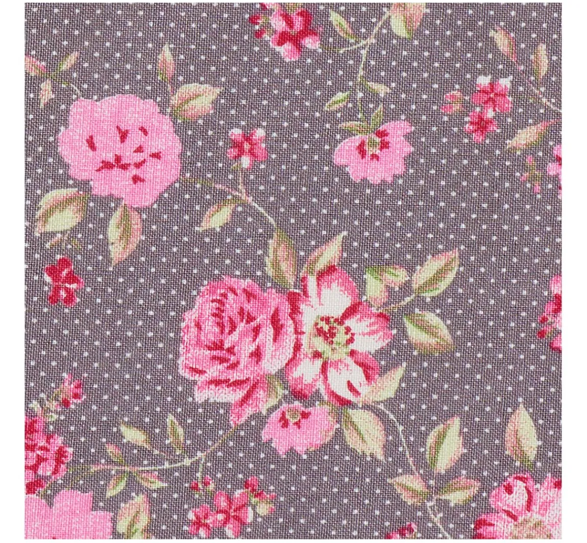 New Westfalenstoffe Baumwoll-Stoff "Rosenborg" Rosé/Taupe
