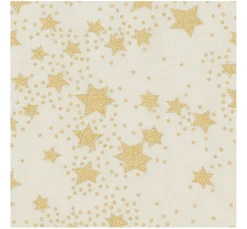 Best VBS Marktplatz Baumwoll-Stoff "Sterne", Creme
