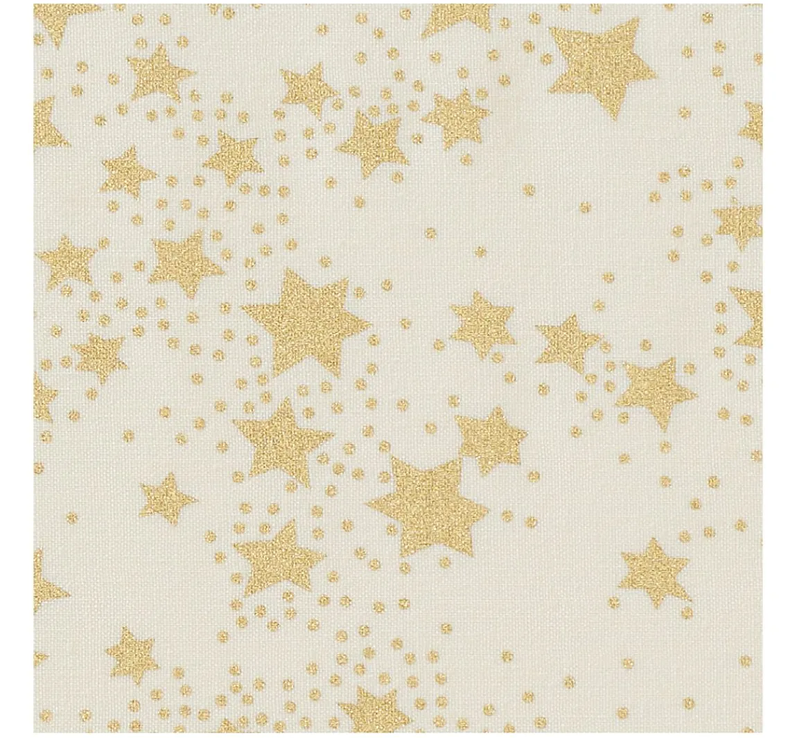 Best VBS Marktplatz Baumwoll-Stoff "Sterne", Creme