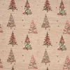 Outlet Globaltex Baumwoll-Stoff "Weihnachtsbäume", Acryl beschichtet