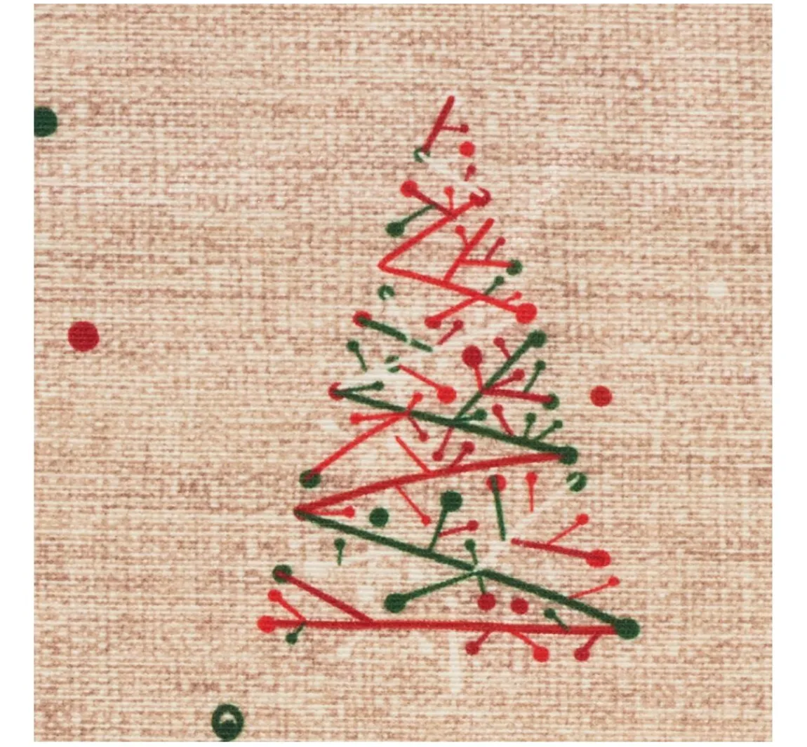 Outlet Globaltex Baumwoll-Stoff "Weihnachtsbäume", Acryl beschichtet