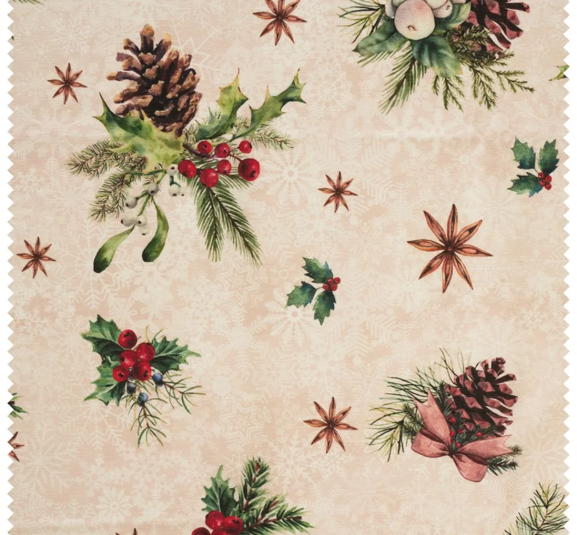 Sale Globaltex Baumwoll-Stoff "Xmas", Acryl beschichtet