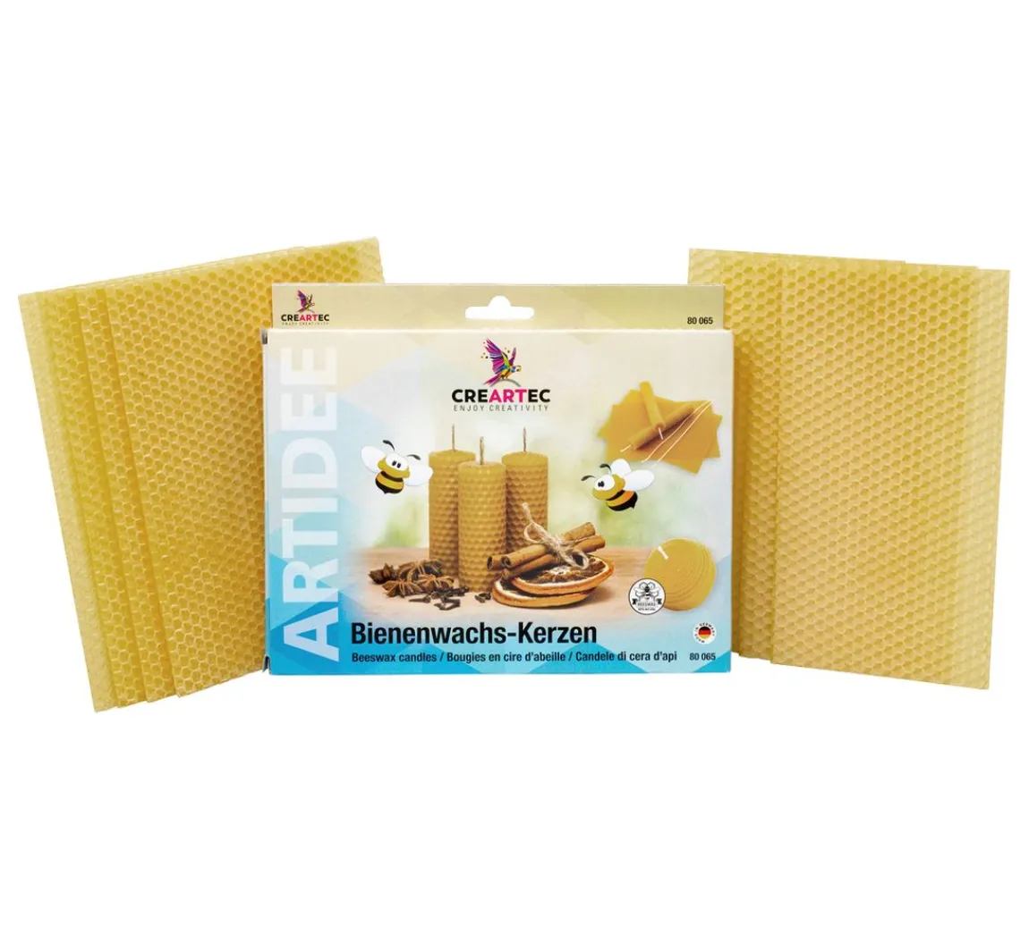 Outlet CREARTEC Bienenwachswaben-Kerzen Set