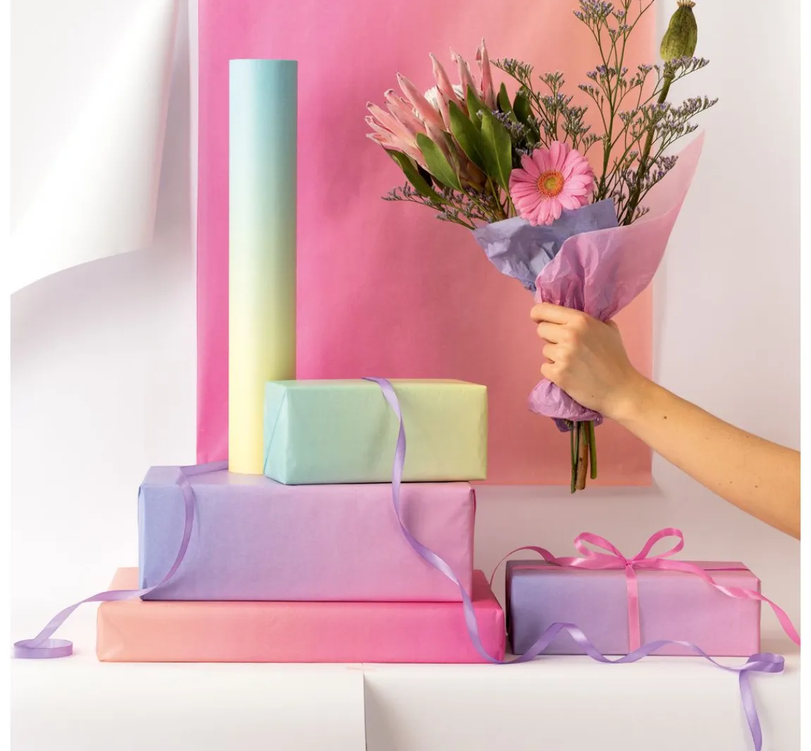 Discount folia Blumenseiden-Sortiment "Shades of Rainbow"