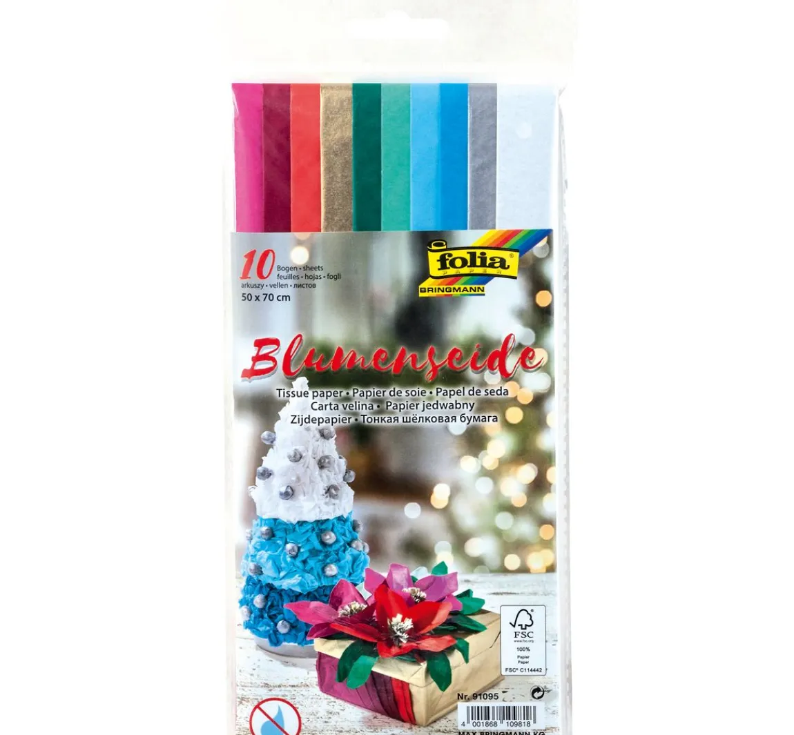 New folia Blumenseiden-Sortiment "Weihnachtszeit"