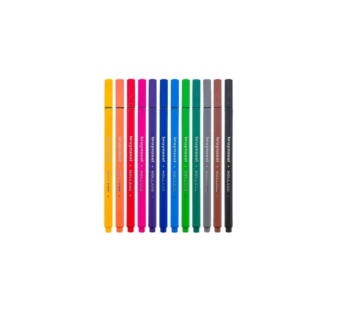 Online Bruynzeel Fineliner-Set, 12 Farben