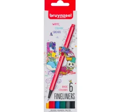 Online Bruynzeel Fineliner-Set, 6 St.