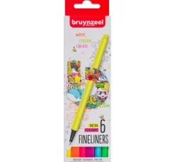 Online Bruynzeel Fineliner-Set, 6 St.