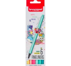 Online Bruynzeel Fineliner-Set, 6 St.