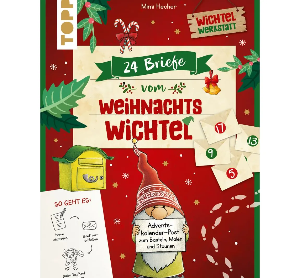 Hot Topp Buch "24 Briefe vom Weihnachtswichtel Adventskalenderbuch"