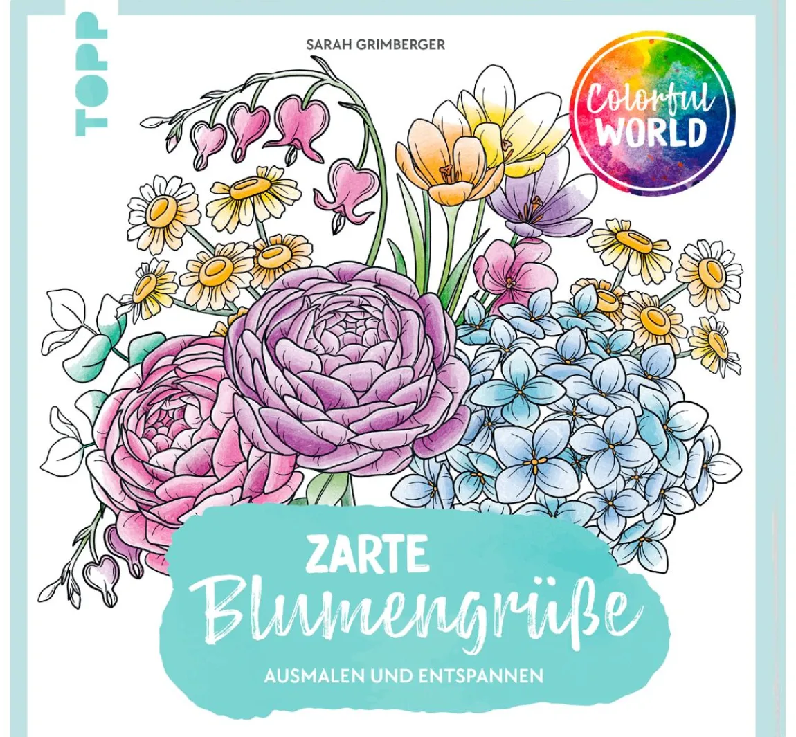 Discount Topp Buch "Colorful World - Zarte Blumengrüße"