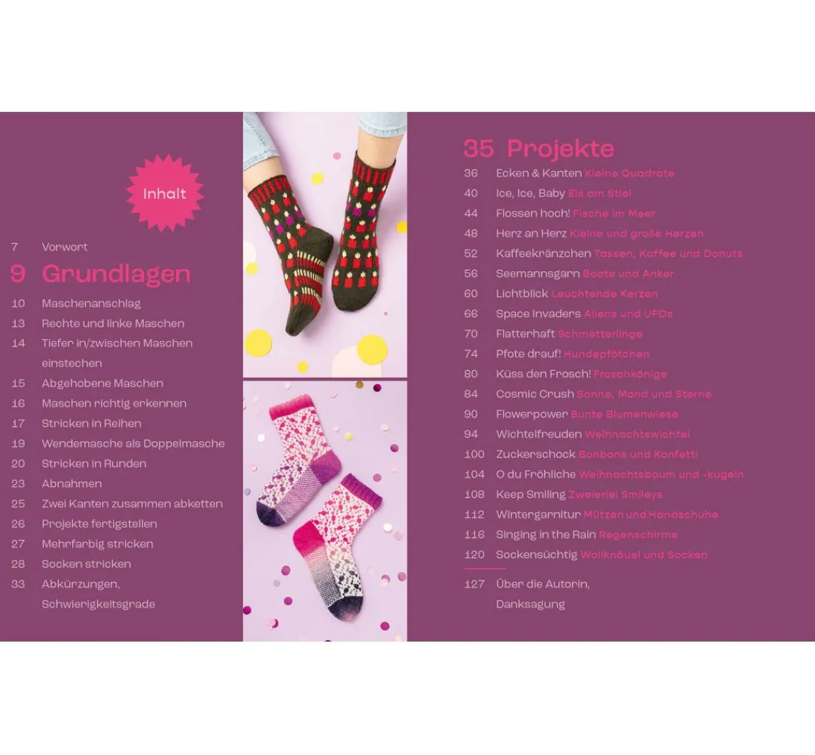 Clearance EMF Buch "Happy Socks stricken"
