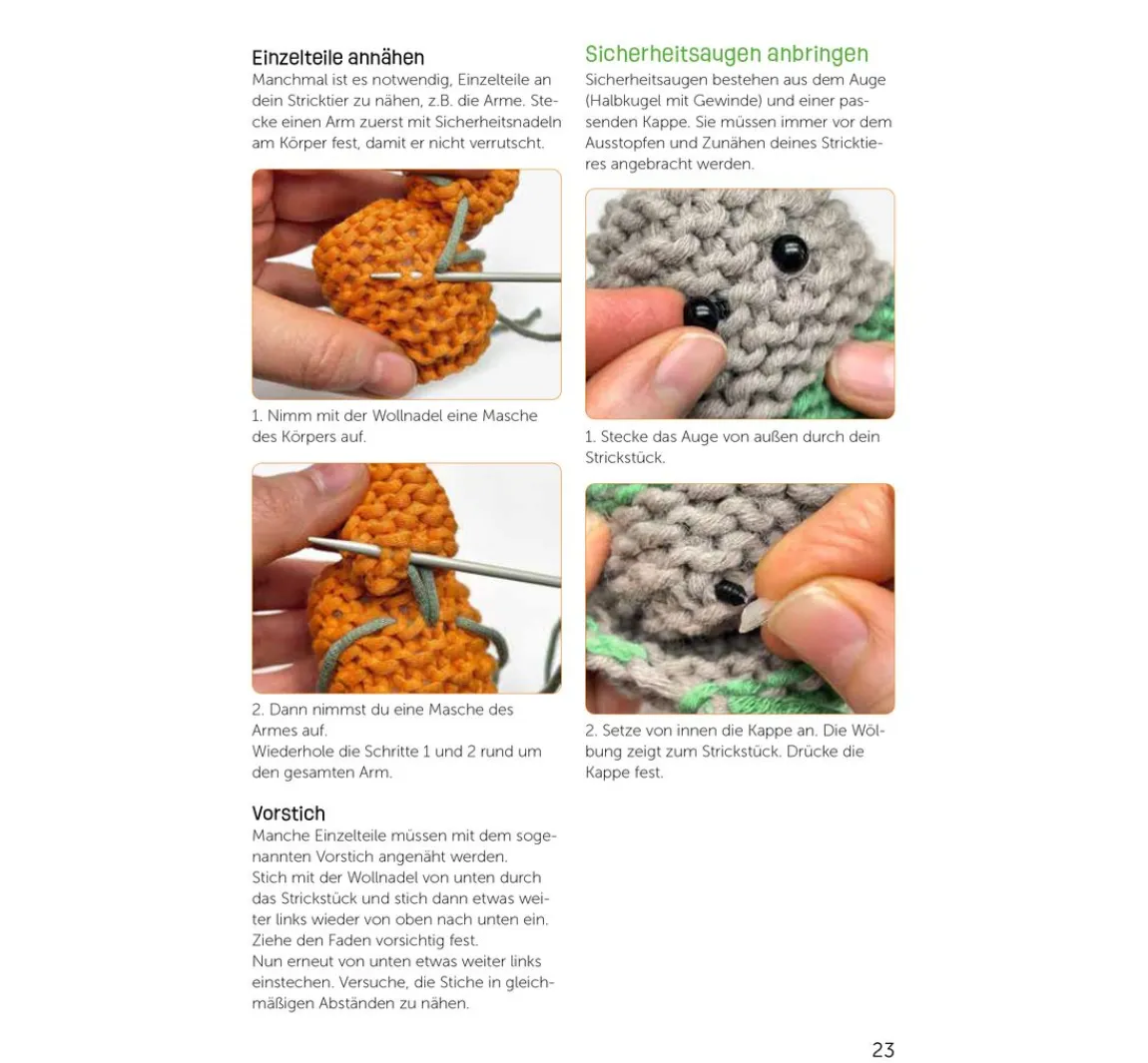Online CV Buch "Mit Spaß Stricken lernen"