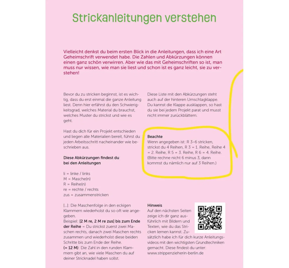 Online CV Buch "Mit Spaß Stricken lernen"