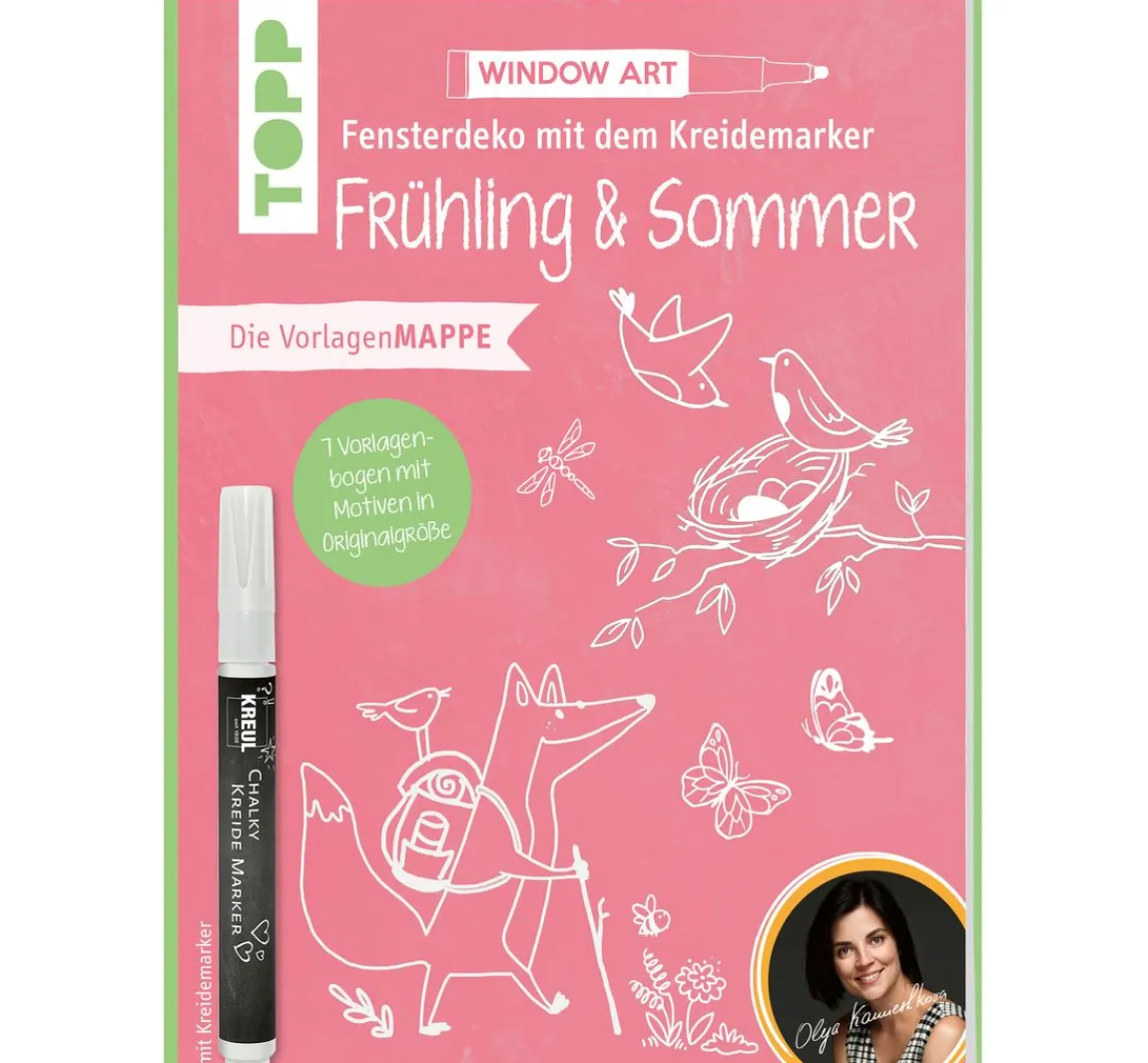 Online Topp Buch "Vorlagenmappe Fensterdeko mit dem Kreidemarker - Frühling & Sommer. Inkl.