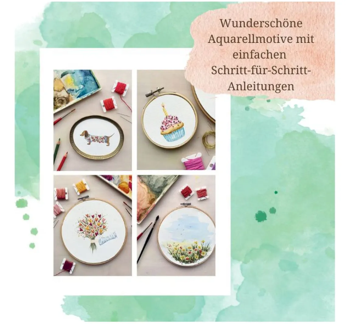 Sale Topp Buch "Wundervolle Watercolor Stickerei"