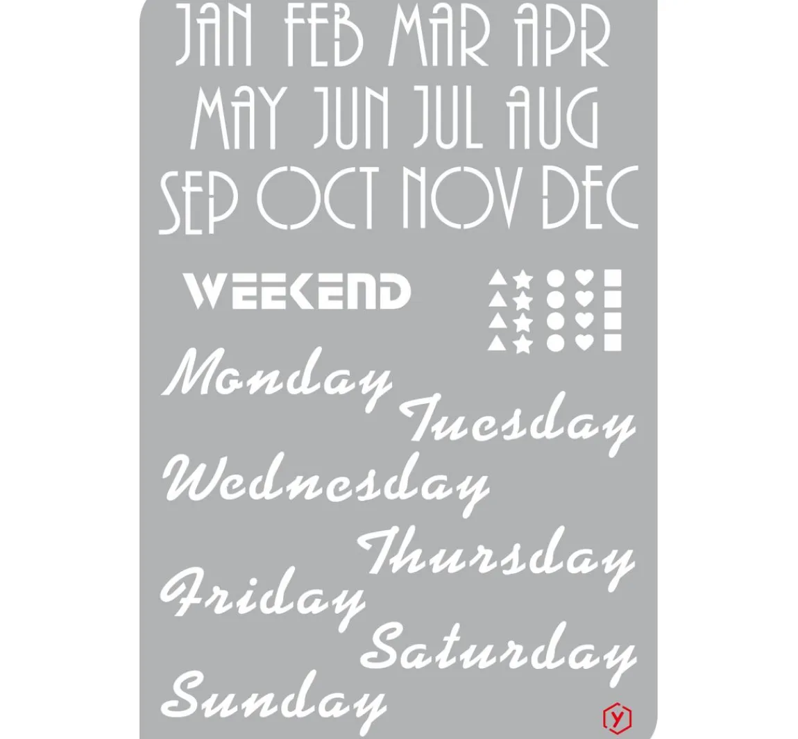 Clearance Pronty Crafts Bullet Journal Schablone "Kalender"