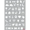 Hot Pronty Crafts Bullet Journal Schablone "Icons"