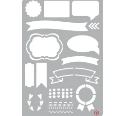 Hot Pronty Crafts Bullet Journal Schablone "Banner"