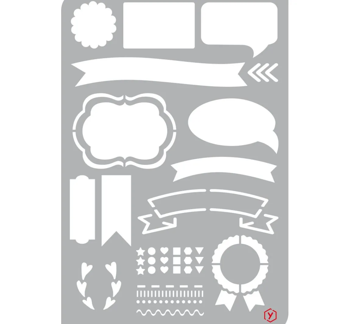 Hot Pronty Crafts Bullet Journal Schablone "Banner"