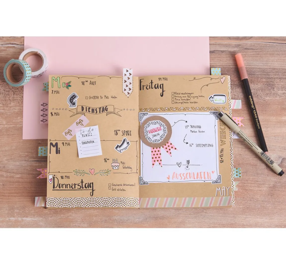 Hot Pronty Crafts Bullet Journal Schablone "Banner"