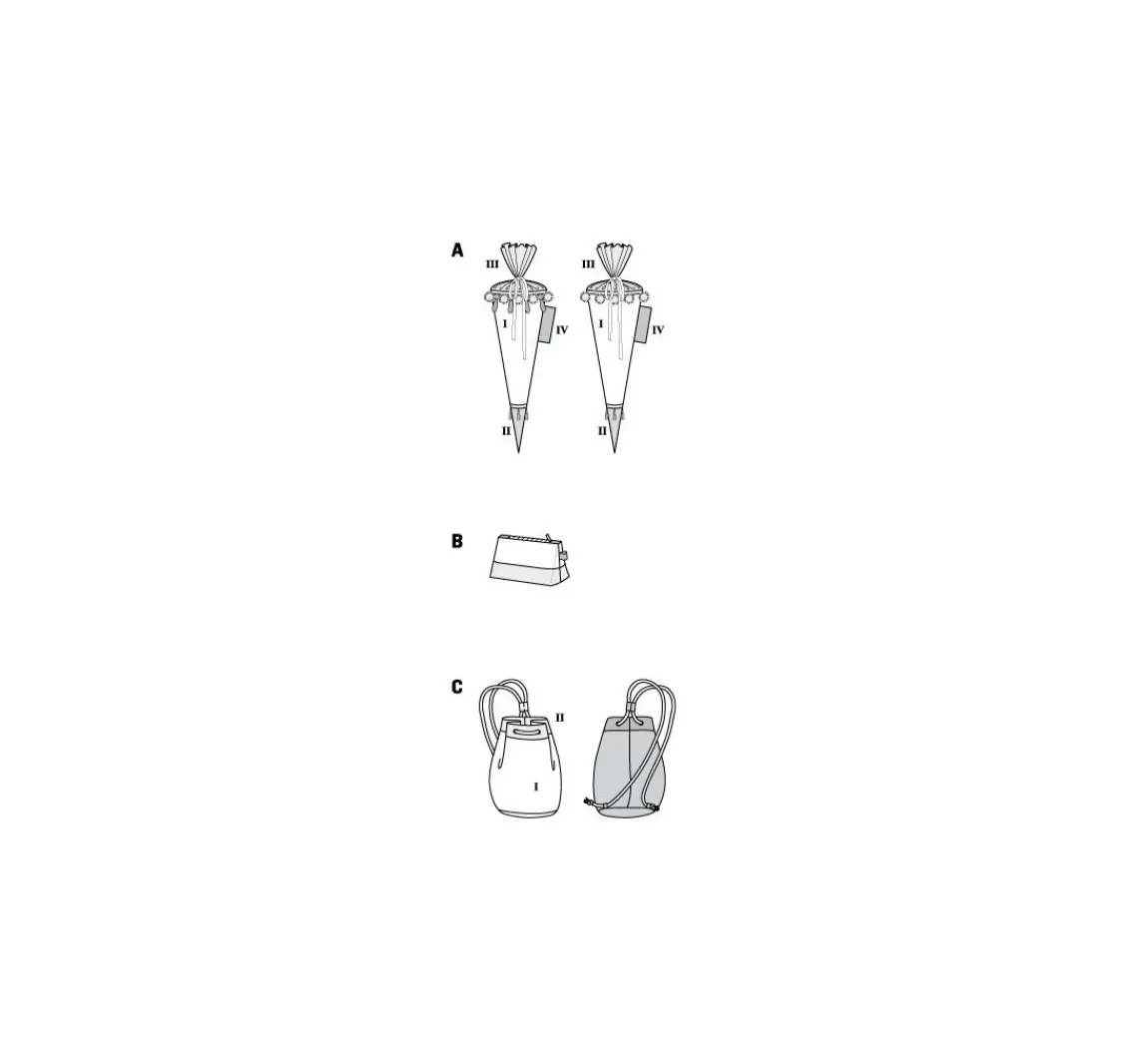 burda style Burda Kids Schnittmuster Schultüte, Mäppchen und Turnbeutel Nr. 9256