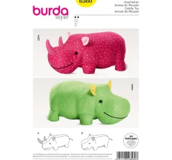 New burda style Burda Schnittmuster Nr. 6560 "Kuscheltier Nashorn"