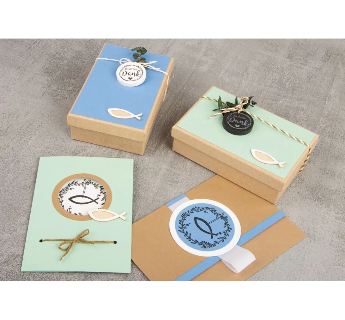 Hot Butterer Stempel "Festtagskranz mit Fisch"