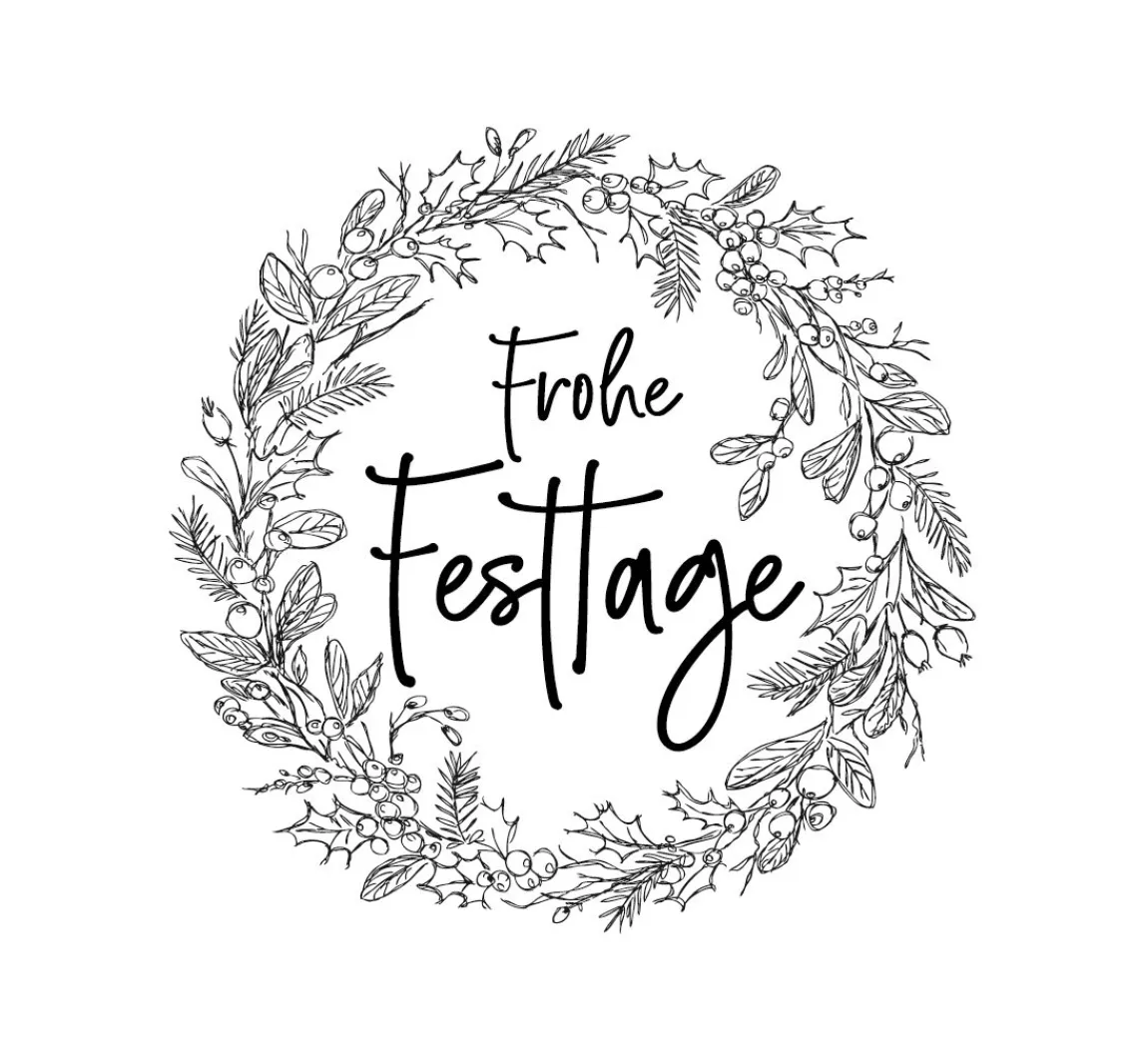 New Butterer Stempel "Frohe Festtage"