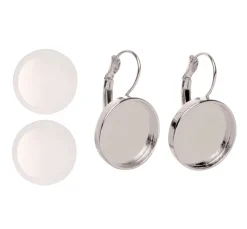 Best GLOREX Cabochon-Ohrringe mit Verschlußhaken