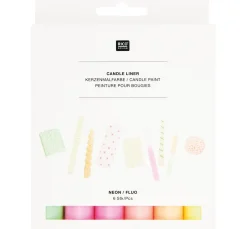 Clearance Rico Design Candle Liner Set "Neon"