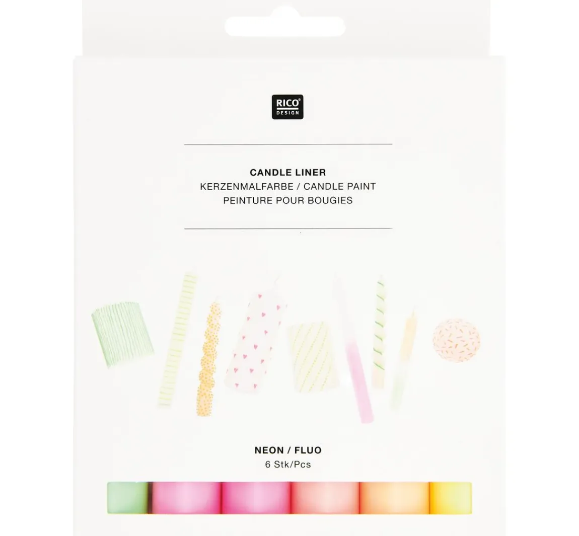Clearance Rico Design Candle Liner Set "Neon"