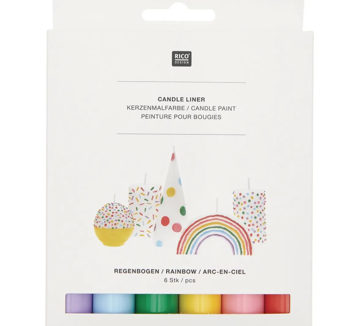 Outlet Rico Design Candle Liner Set "Rainbow"