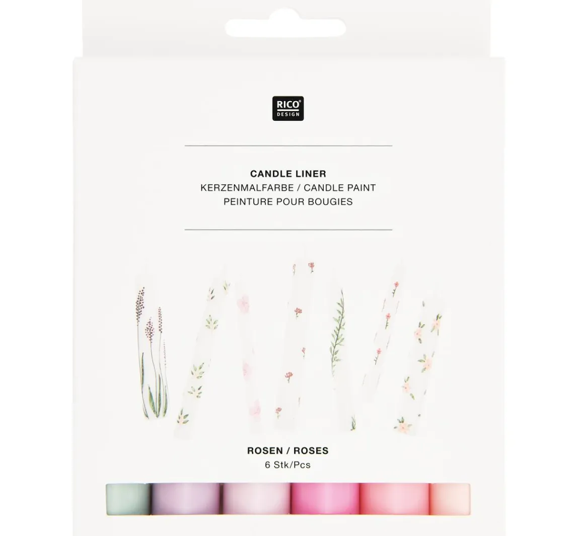 Outlet Rico Design Candle Liner Set "Roses"