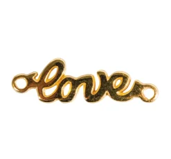 New Rayher Charms-Verbinder "Love" Gold