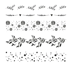 Outlet Rayher Clear Stamps "Blumenmotive"