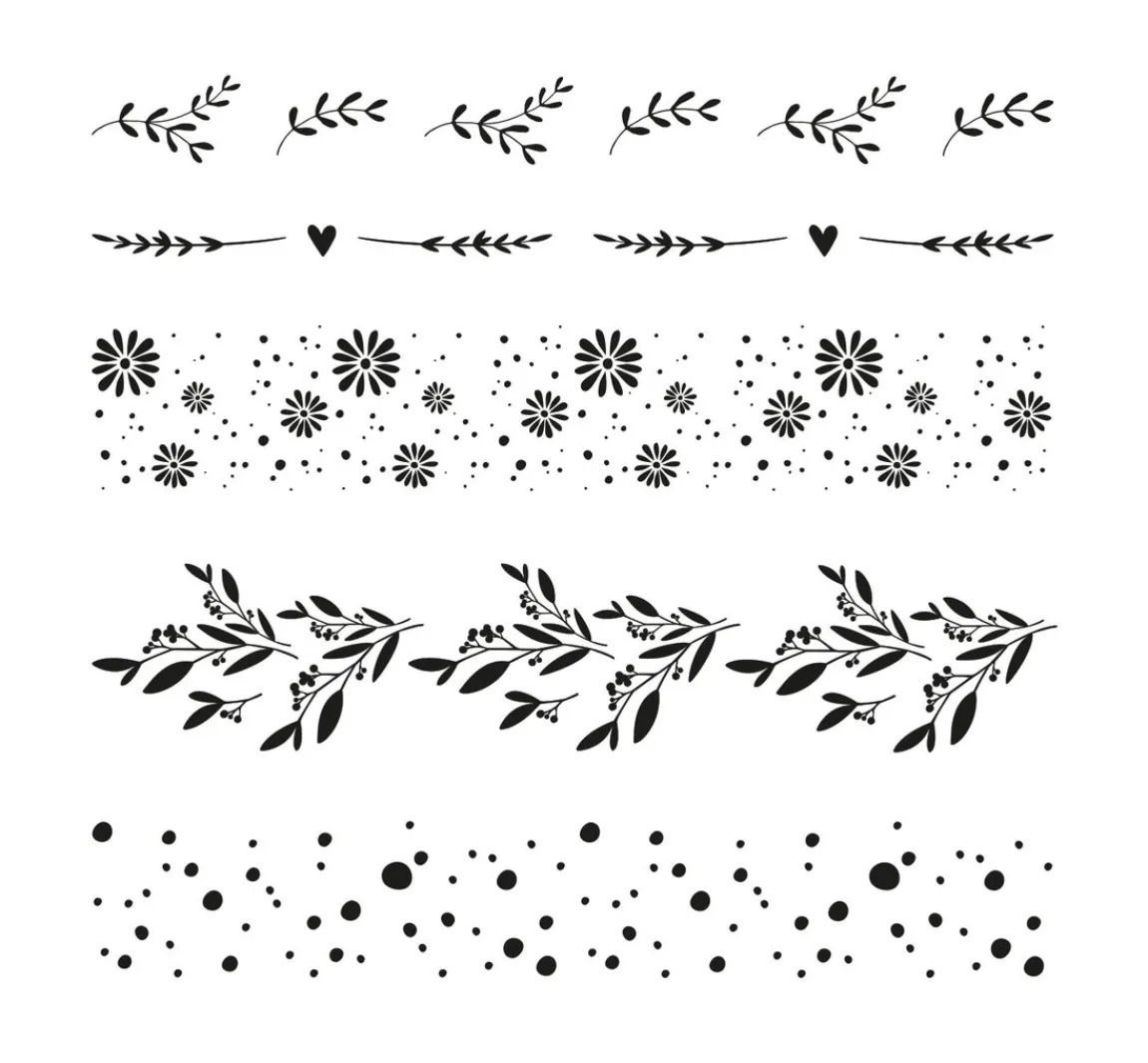Outlet Rayher Clear Stamps "Blumenmotive"