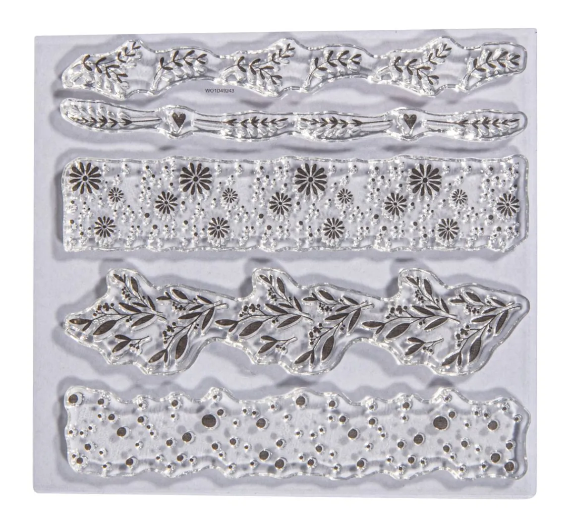 Outlet Rayher Clear Stamps "Blumenmotive"