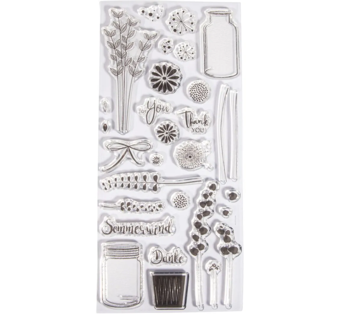 Discount Rayher Clear Stamps "Botanical"