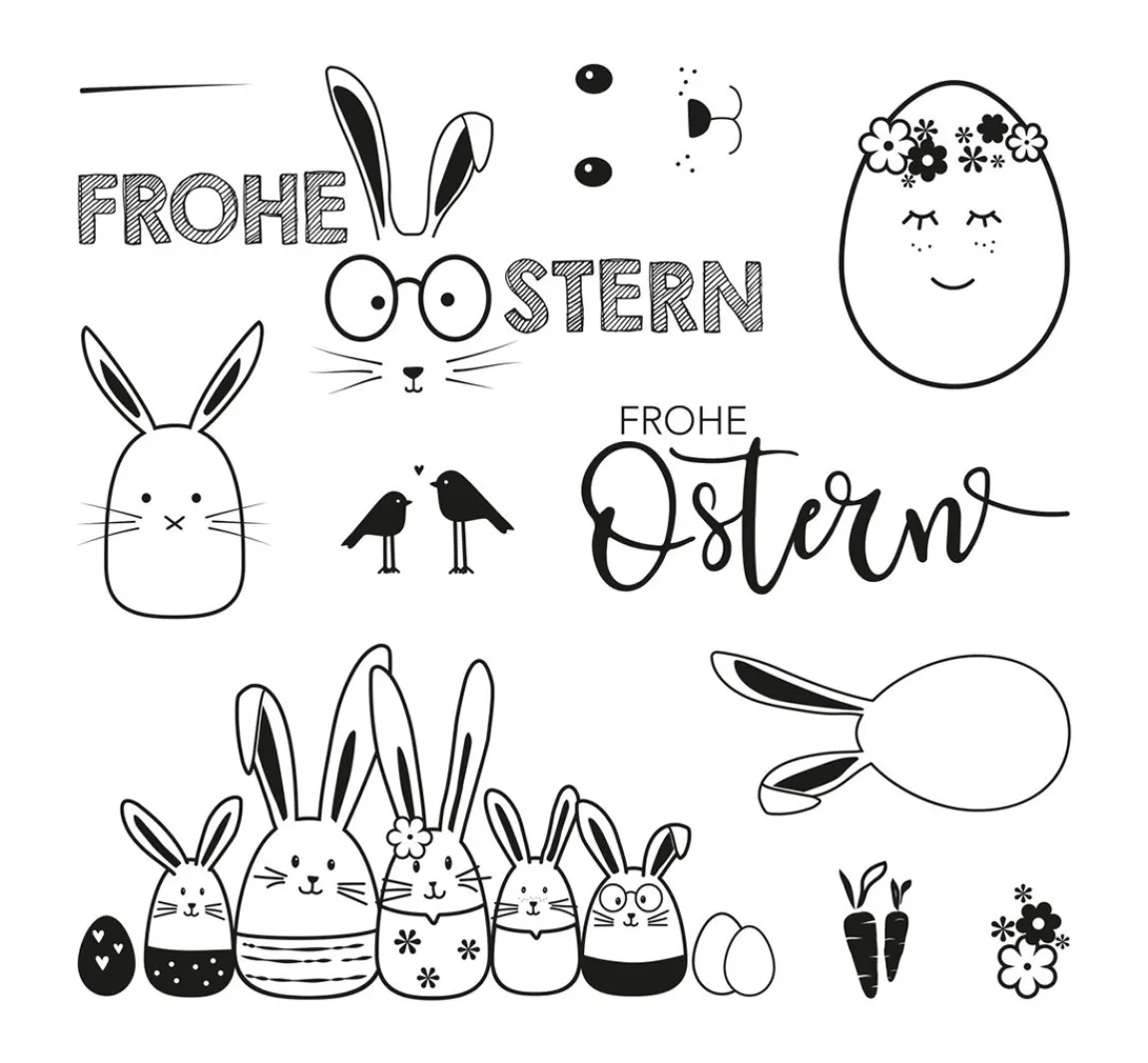 Best Rayher Clear Stamps "Frohe Ostern"