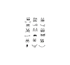 Outlet efco Clear Stamps "Gesichter"
