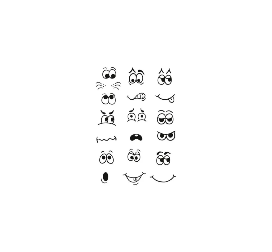 Outlet efco Clear Stamps "Gesichter"