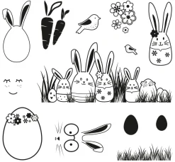 Sale Rayher Clear Stamps "Hasenfamilie"