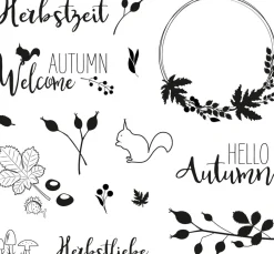 Hot Rayher Clear Stamps "Herbstwald"