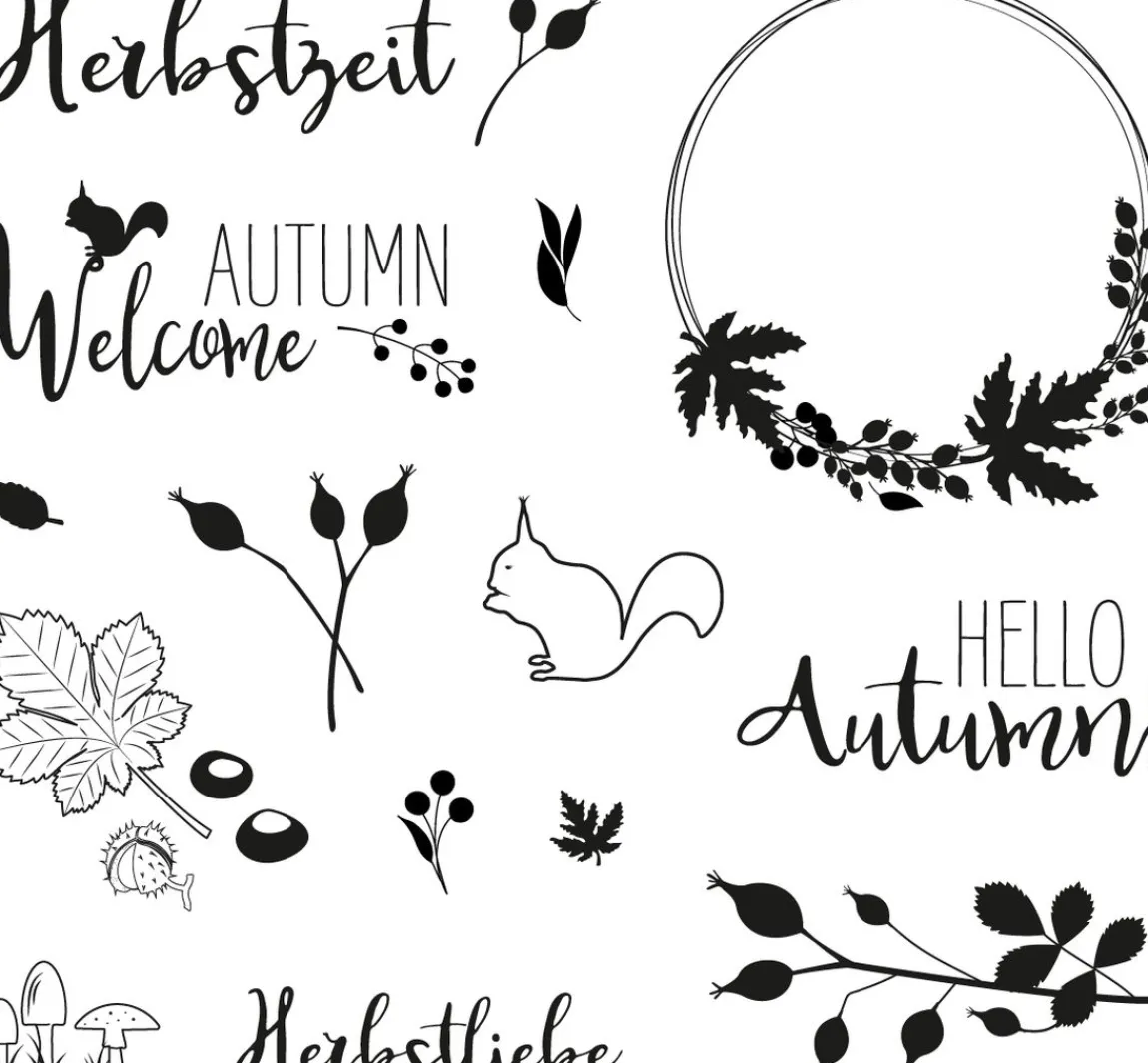 Hot Rayher Clear Stamps "Herbstwald"