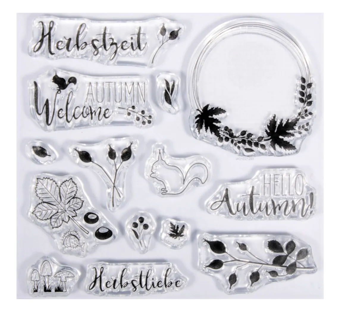 Hot Rayher Clear Stamps "Herbstwald"