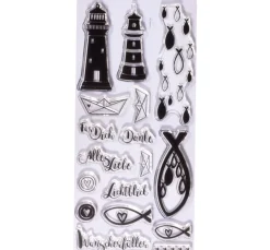 Sale Rayher Clear Stamps "Leuchtturm, Fische & Co"