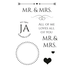 Discount efco Clear Stamps "Mr. & Mrs."