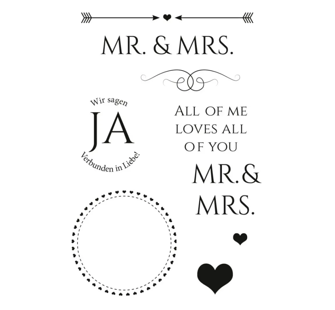 Discount efco Clear Stamps "Mr. & Mrs."